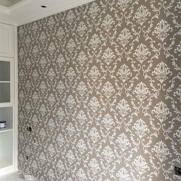 寸金絲網印花漆液體壁紙漆藝術漆印花滾花藝術涂料背景效果圖